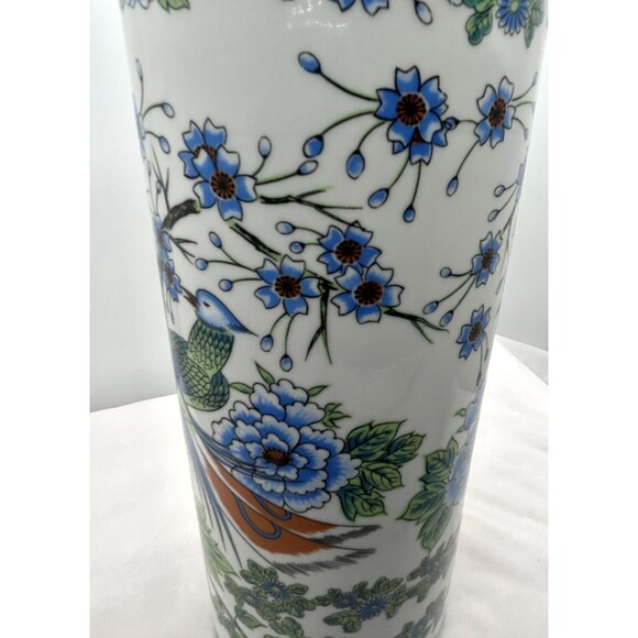 Vintage Asian Floral Bird Decor Gold Trim‎ Vase 10" GAR-G-650 - Picture 9 of 11